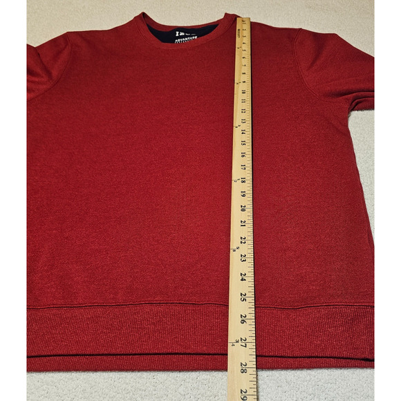 IZOD Advantage Performance Stretch Crewneck Sweatshirt Red Men’s Size L - Picture 7 of 9